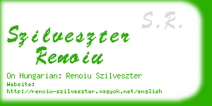 szilveszter renoiu business card